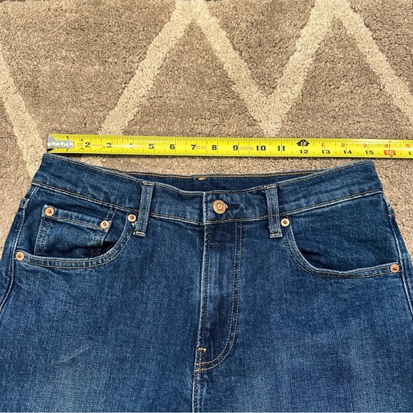 Gap Women’s High Rise Stride Wide Leg Jeans Dark Wash (Size 29 / 8 Regular) - Picture 5 of 12